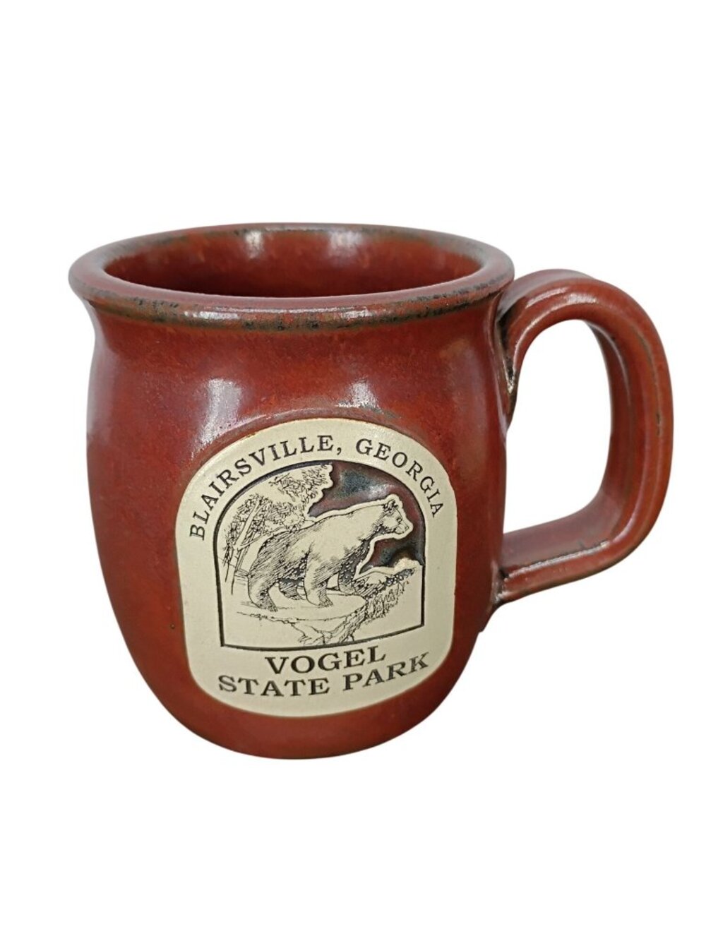 Blairsville Georgia Vogel State Park Red Stoneware Mug Sunset Hill